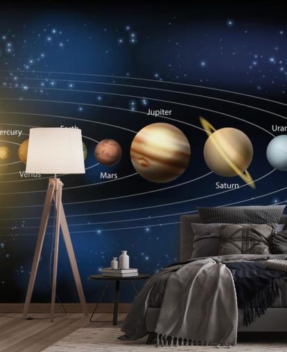 dark solar system wallpaper mural called Sun and Planets of the Solar System at Wallsauce for schools dark solar system wallpaper mural called Sun and Planets of the Solar System at Wallsauce for schools