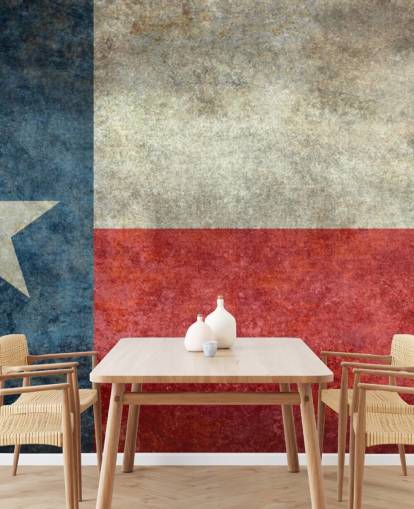 Vintage muurschildering in retrostijl van de staat Texas