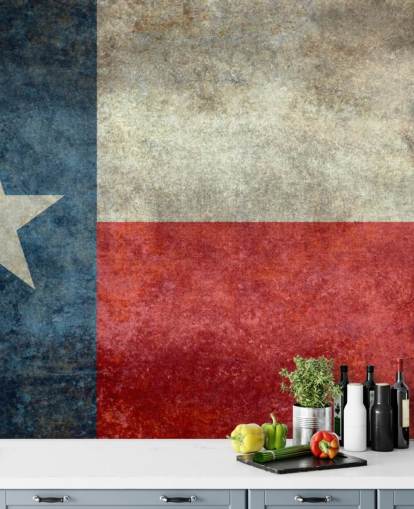 Texas statsflagga vintage retro stil väggmålning