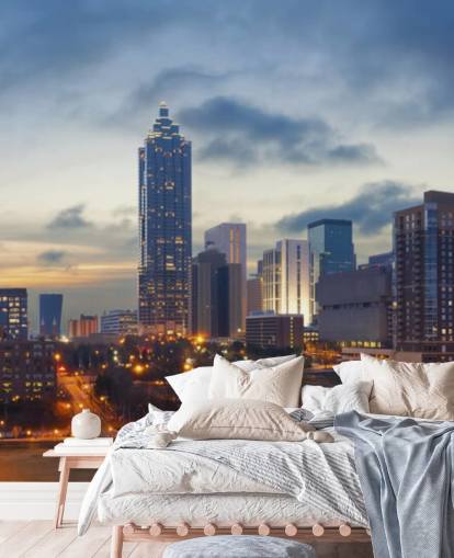 kveld i Atlanta, Georgia tapetmaleri kalt City of Atlanta for hjem, kontorer og bedrifter kveld i Atlanta, Georgia tapetmaleri kalt City of Atlanta for hjem, kontorer og bedrifter