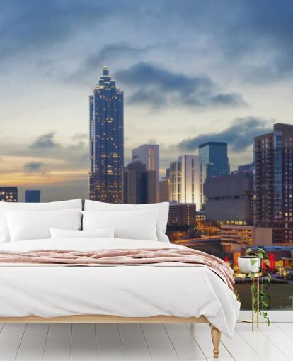 evening atlanta, georgia wallpaper mural called City of Atlanta for homes, offices and businesses
