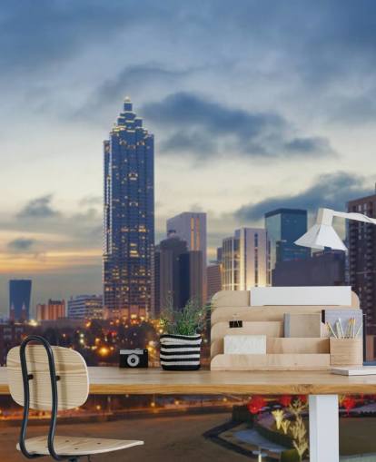evening atlanta, georgia wallpaper mural called City of Atlanta for homes, offices and businesses evening atlanta, georgia wallpaper mural called City of Atlanta for homes, offices and businesses