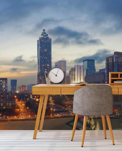 illan Atlanta, Georgia taustakuvamaalaus nimeltä City of Atlanta kodeille, toimistoille ja yrityksille