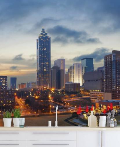papier peint mural Evening Atlanta, Géorgie appelé City of Atlanta pour les maisons, les bureaux et les entreprises papier peint mural Evening Atlanta, Géorgie appelé City of Atlanta pour les maisons, les bureaux et les entreprises
