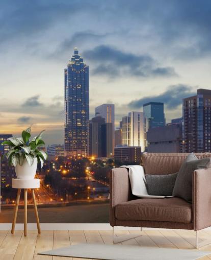 Abendtapete in Atlanta, Georgia, mit dem Titel City of Atlanta für Häuser, Büros und Unternehmen