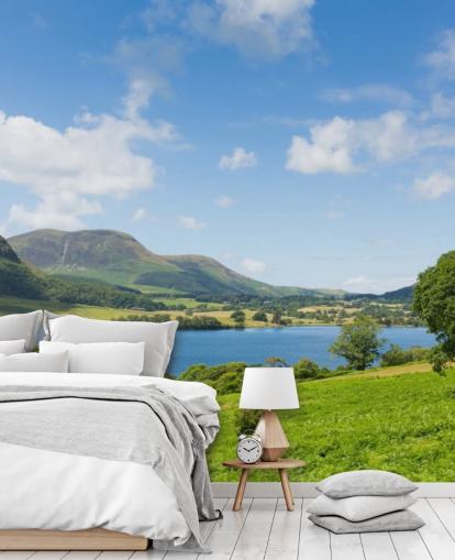 Vista para o lago em Crummock Water Wall Mural