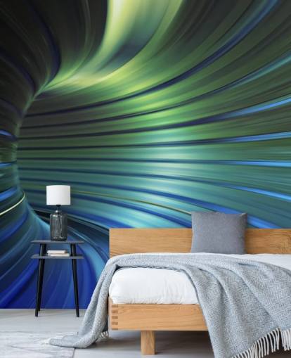 Blue 3D tunnel wallpaper Blue 3D tunnel wallpaper