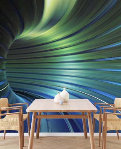 Blue 3D tunnel wallpaper Blue 3D tunnel wallpaper
