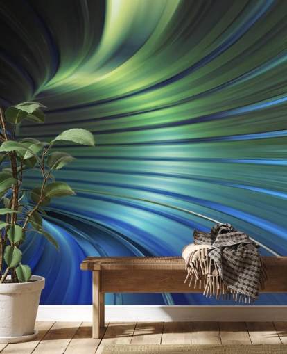 Blaue 3D Tunnel-Tapete Blaue 3D Tunnel-Tapete