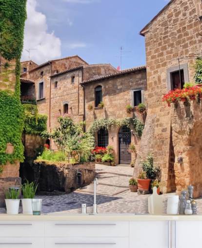 Casco antiguo italiano Papel Pintado Italia