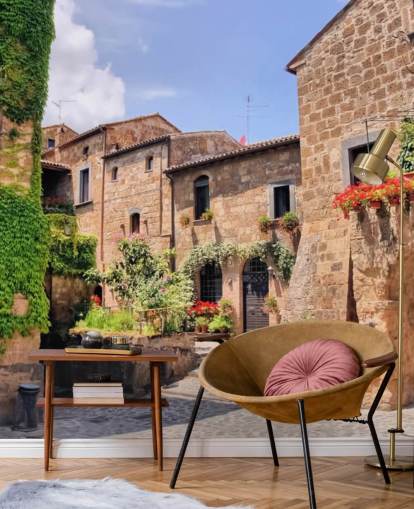 Gamla stan i Italien Italien Bakgrund