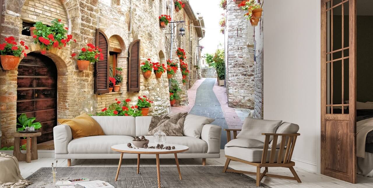 Tuscan Living Room Wall Murals