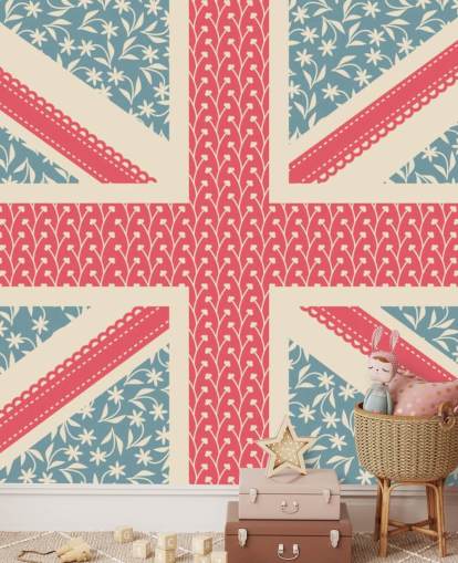 blomstermotiver union jack flag tapet blomstermotiver union jack flag tapet
