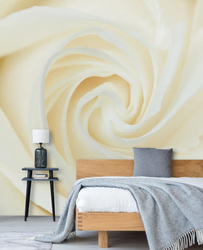 Close up of White Rose Wall Mural 