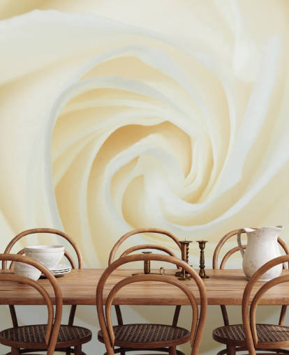 Close up of White Rose Wall Mural Close up of White Rose Wall Mural