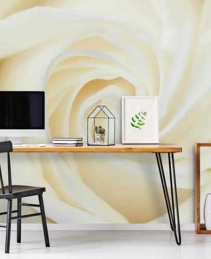 Decorazione murale con rose bianche Decorazione murale con rose bianche