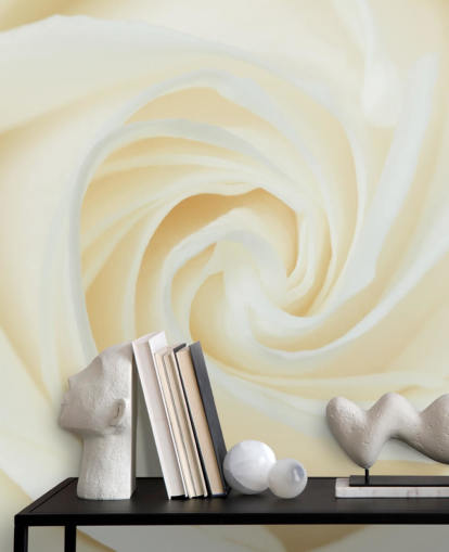 Close-up do White Rose Wall Mural Close-up do White Rose Wall Mural