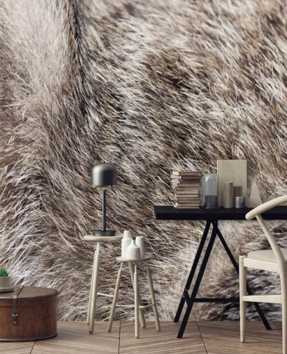 Wild Cat Fur Wallpaper Mural 
