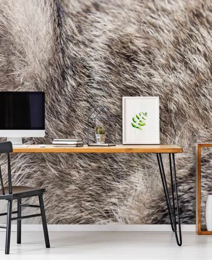 Wild Cat Fur Wallpaper Mural 