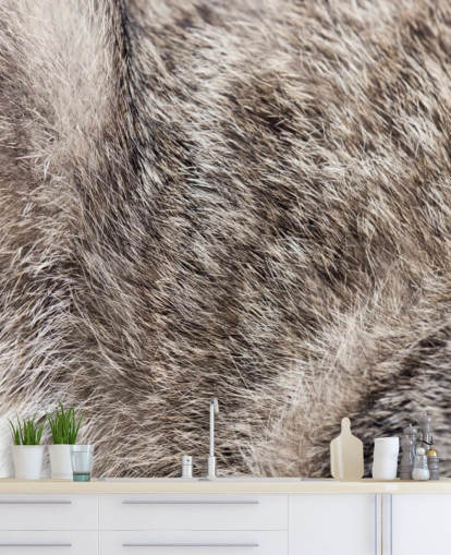Wild Cat Fur Wallpaper Mural 
