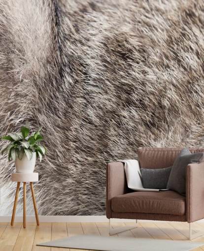Wild Cat Fur Behang Muurschildering 