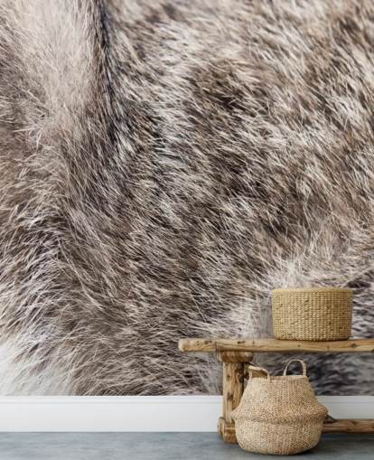 Wild Cat Fur Baggrund Mural 