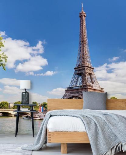 Carta da parati Torre Eiffel e Senna