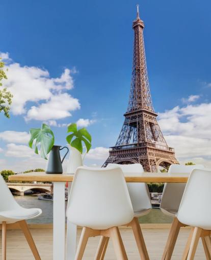 Eiffel Tower & River Seine Wallpaper