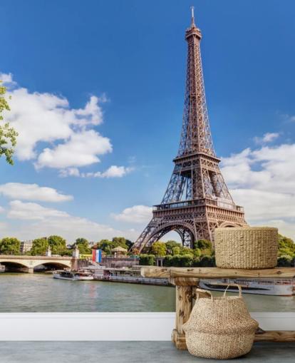 Eiffel Tower & River Seine Wallpaper Eiffel Tower & River Seine Wallpaper