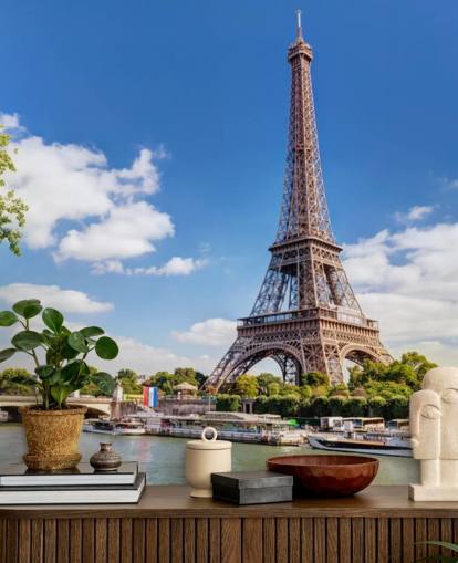 Papier Peint Tour Eiffel et Seine