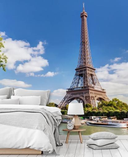 Eiffelturm & Fluss Seine Wallpaper
