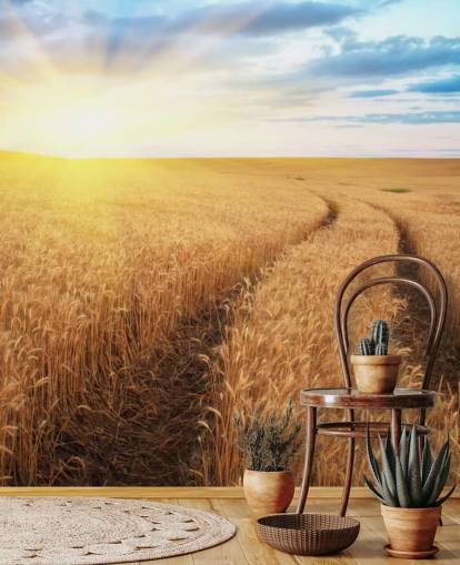 Meadow of Wheat Wallpaper Mural Meadow of Wheat Wallpaper Mural