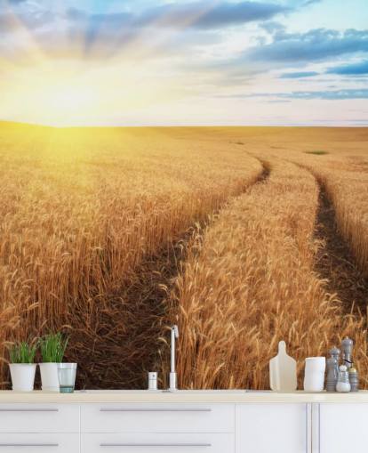 Papier Peint Fresque Prairie de blé