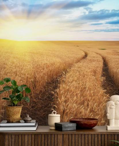 Meadow of Wheat Wallpaper Mural Meadow of Wheat Wallpaper Mural
