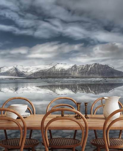 Sfondo Frosty Lake in Islanda Sfondo Frosty Lake in Islanda