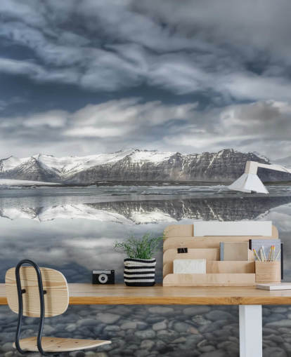 Frosty Lake i Island Baggrund