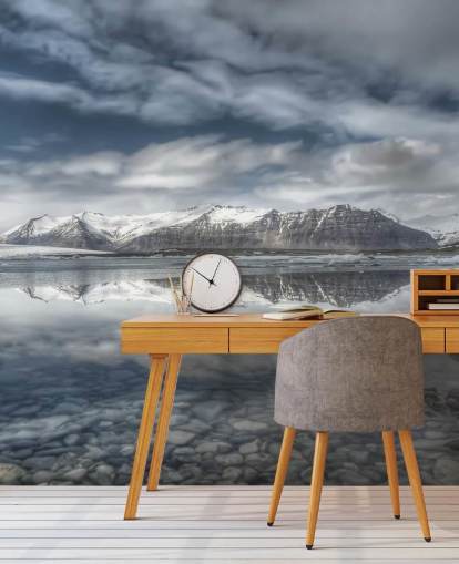 Frosty Lake in Iceland Wallpaper Frosty Lake in Iceland Wallpaper