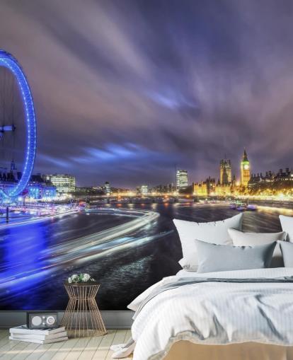 Mural de pared Senderos luminosos por el Támesis Mural de pared Senderos luminosos por el Támesis