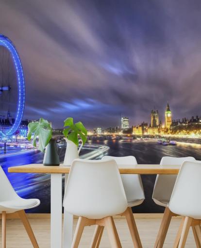 Leichte Spuren die Themse hinauf London Fototapete