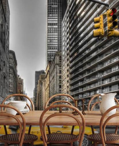 New Yorkin seinämaalaus taustakuva
