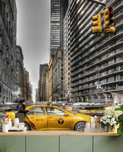 New York vægmaleri tapet