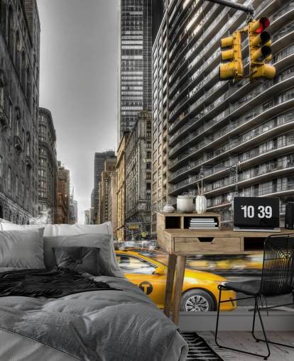 New York Veggmaleri Bakgrunn