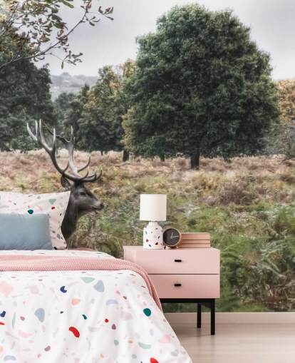 Lonely Stag in National Park Wallpaper