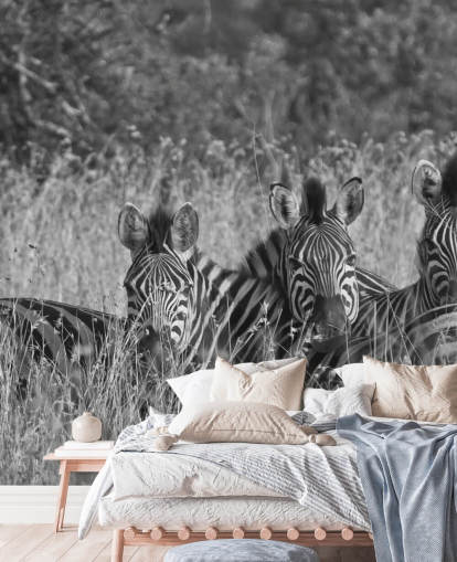 Mural de pared Cebras apiñadas juntas