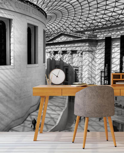 british museum black and white photo wallpaper