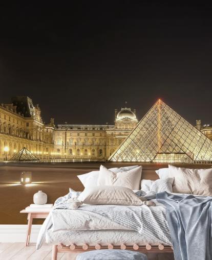 O Louvre à noite Mural O Louvre à noite Mural