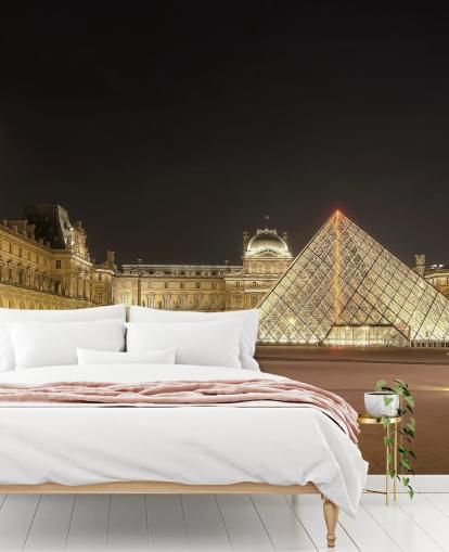 The Louvre at Night Mural