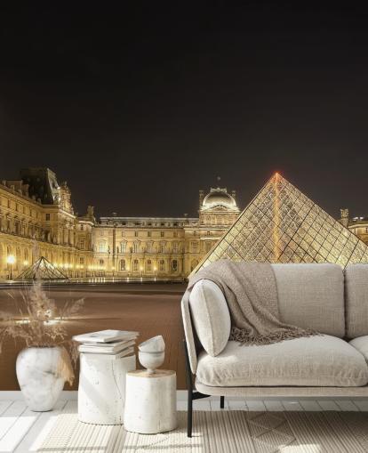 Louvre om natten veggmaleri