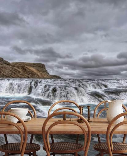 Papel pintado de cascada fría