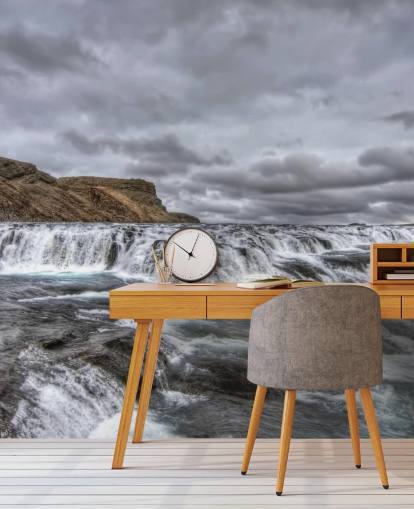 Koude waterval behang